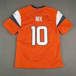 Bo Nix Jersey Boys Medium Denver Broncos Orange NFL Football Game Nike 10